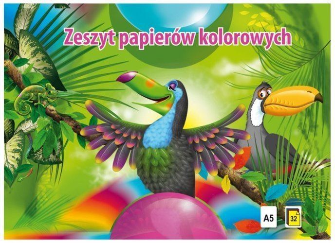 Zeszyt A5/32k.papierów kolorowych 1274 Kreska